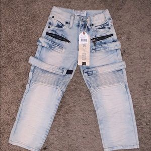 💥👖 faded white and blue jeans